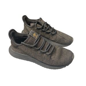 Adidas tubular shadow girls shoes Sz 4 black gold